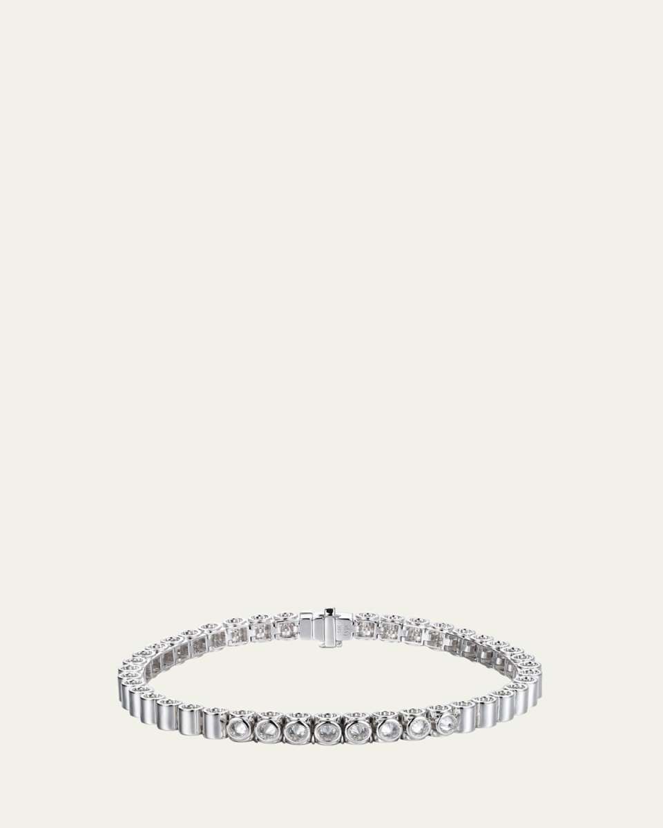Tubbo 14K White Gold Diamond Tennis Bracelet, 6.5"L